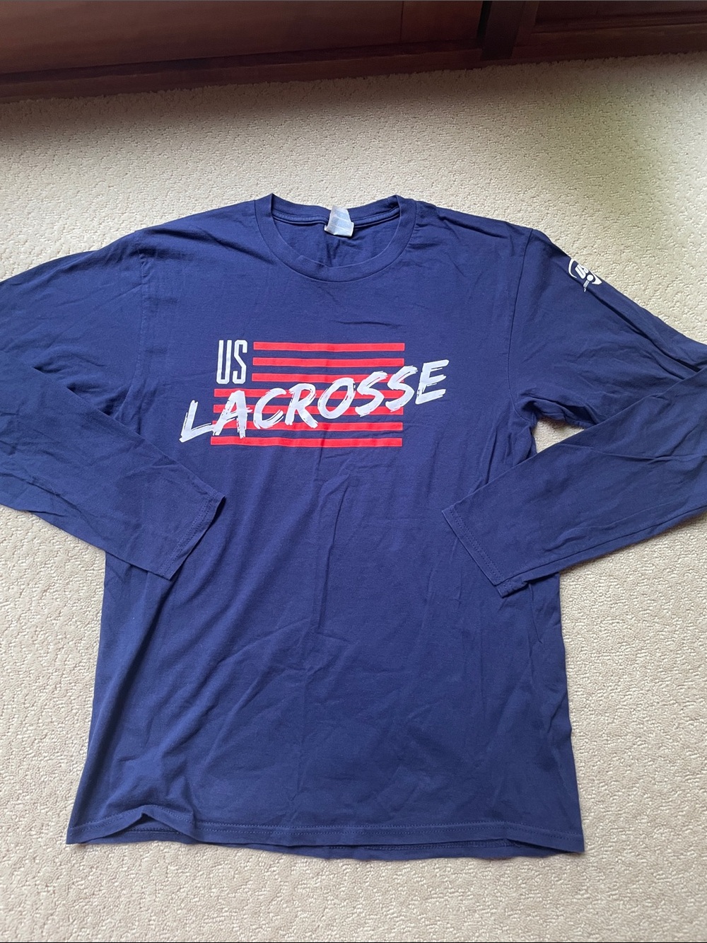 US Lacrosse blue long sleeve shirt women medium